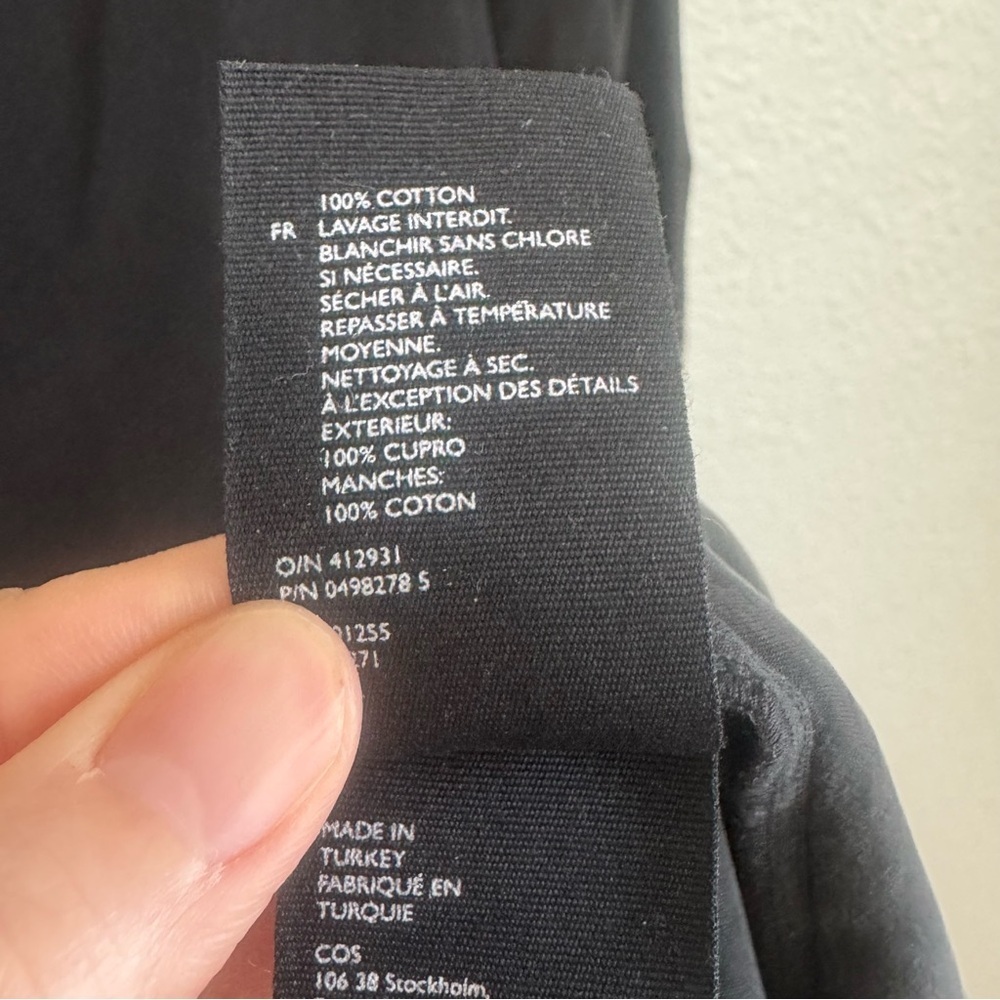 NWT Cos Womens‎ Size 6 Black Sheath Drape Neck Dress Office Preppy Minimal Boho - Picture 7 of 12